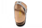 BIRKENSTOCK Gizeh Birko-Flor® Magic Snake Silver (Metallic Crocodile Embossed)