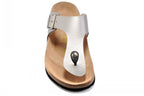 BIRKENSTOCK Gizeh Birko-Flor® Magic Snake Silver (Metallic Crocodile Embossed)