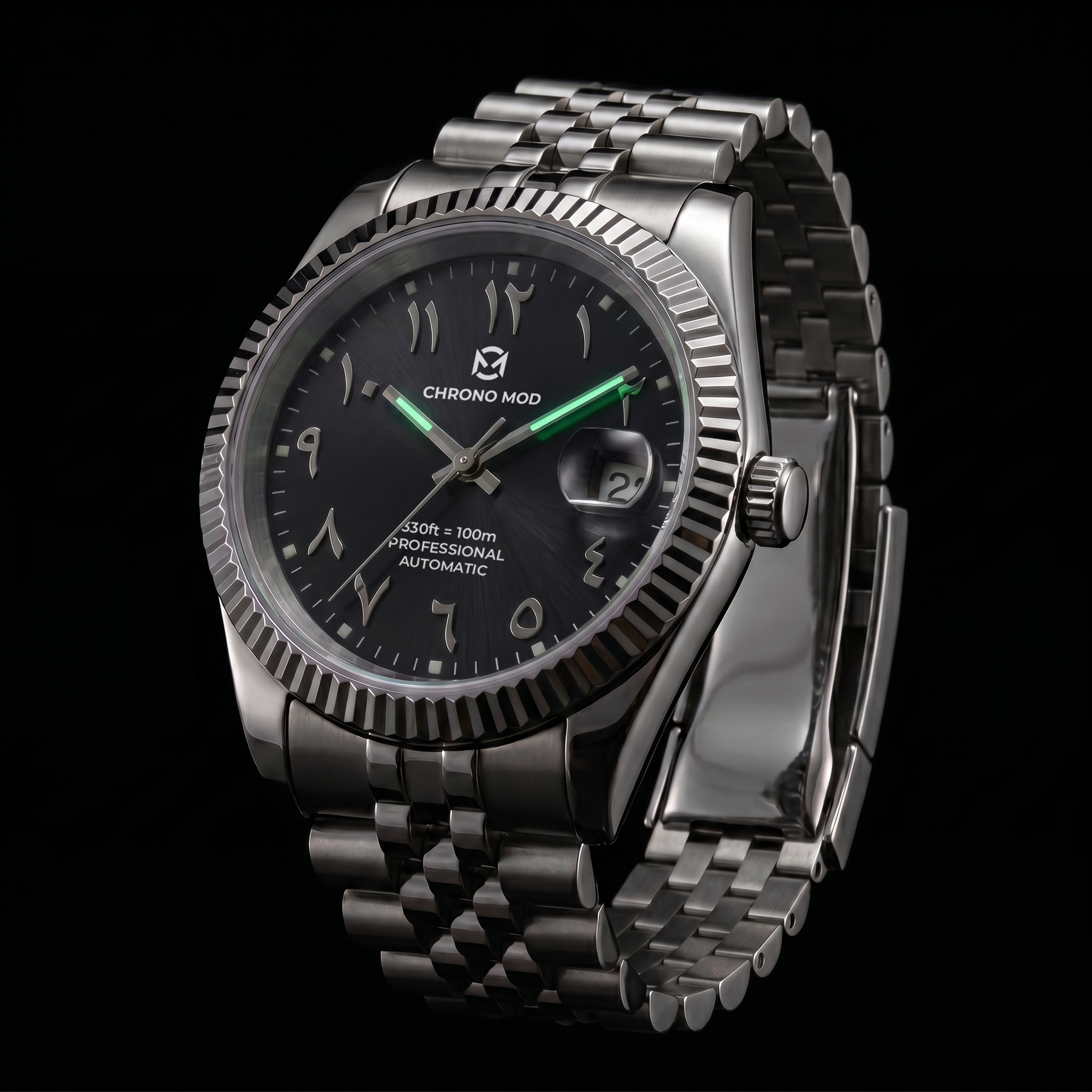 Classic Date – Black Arabic Dial Professional