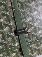 BELVEDERE MM BAG 21 IN GREEN GOYARDINE CANVAS AND CALFSKIN