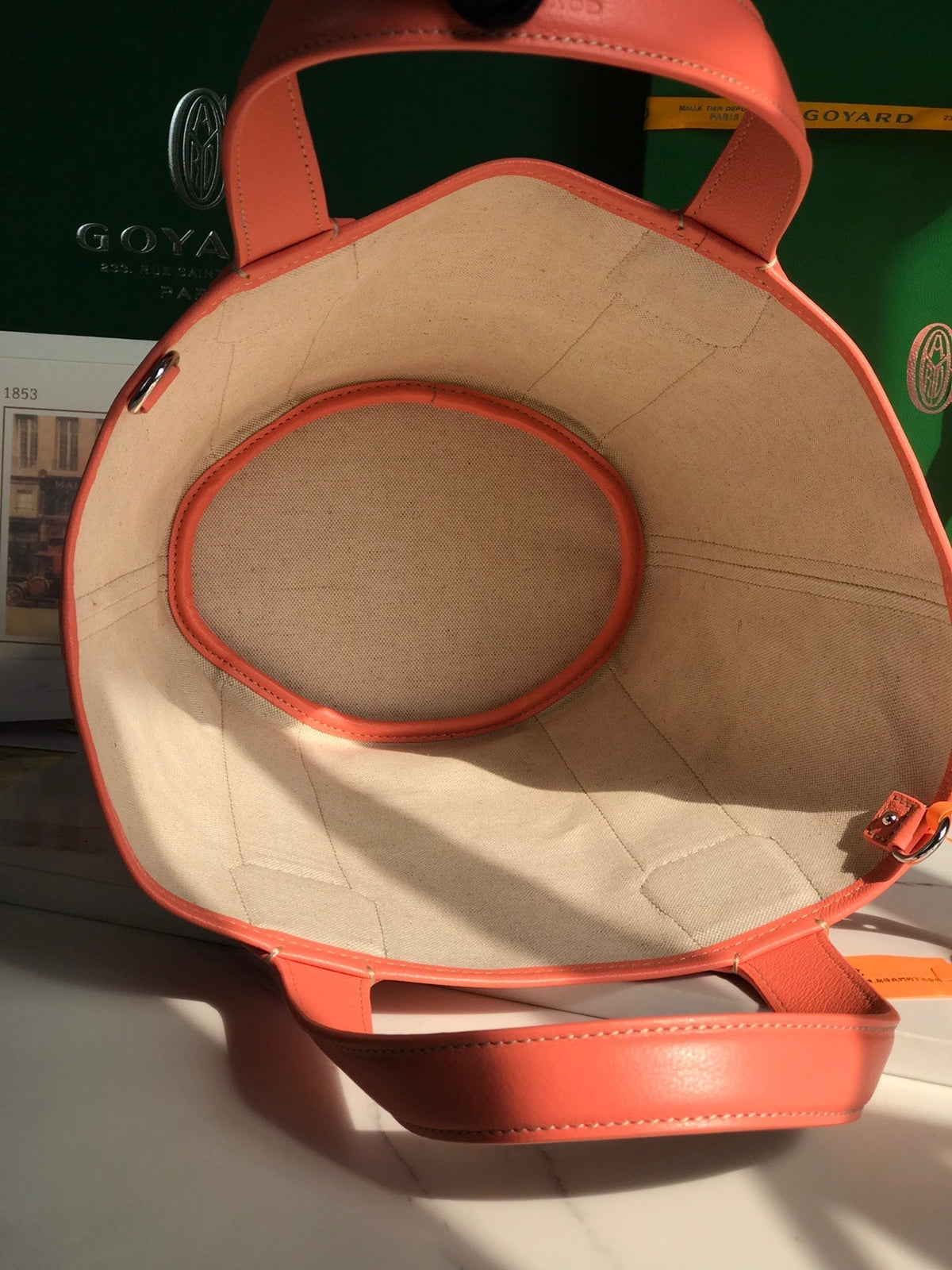 SMALL BELHARRA 24 IN PINK GOYARDINE CANVAS AND LAMBSKIN