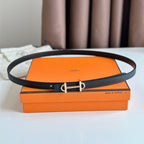 HM GAMMA BUCKLE & REVERSIBLE BLACK LEATHER STRAP 13MM COPPER HARDWARE