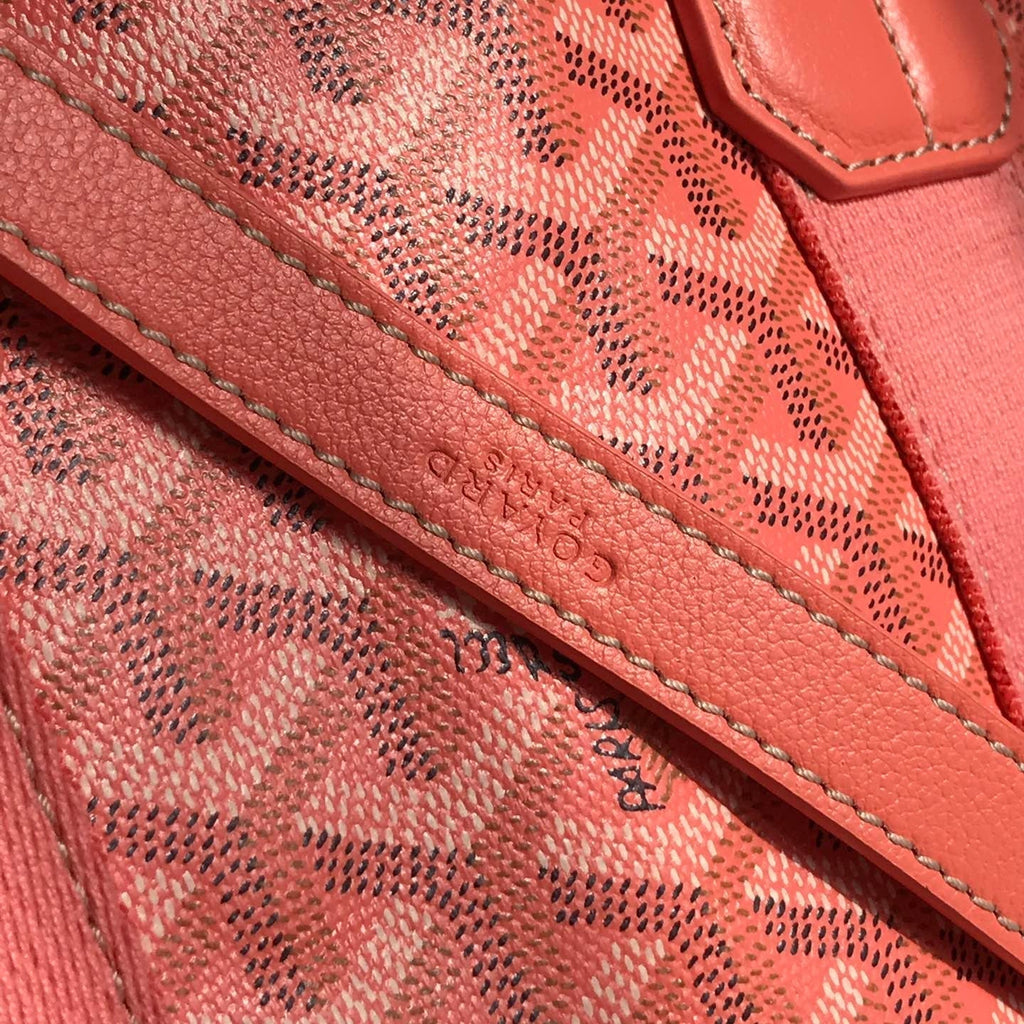 SMALL BELHARRA 24 IN PINK GOYARDINE CANVAS AND LAMBSKIN