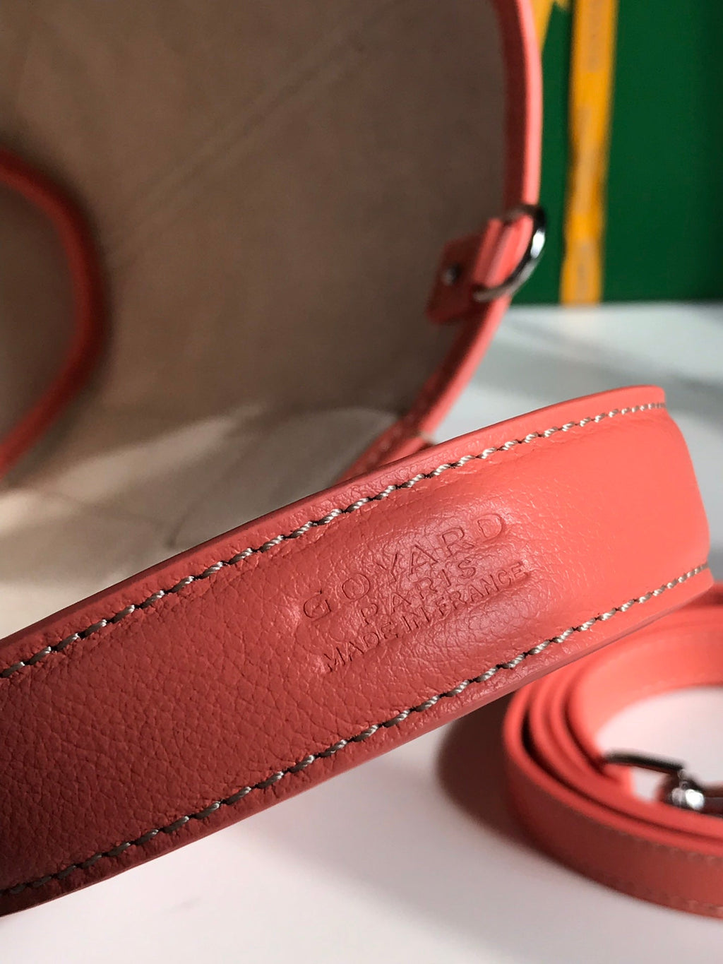 SMALL BELHARRA 24 IN PINK GOYARDINE CANVAS AND LAMBSKIN