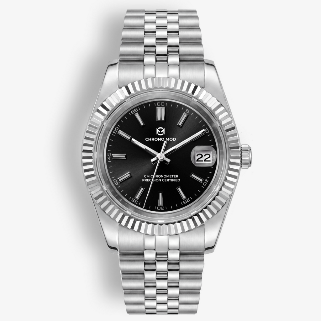 Classic Date – Black Sunburst Dial