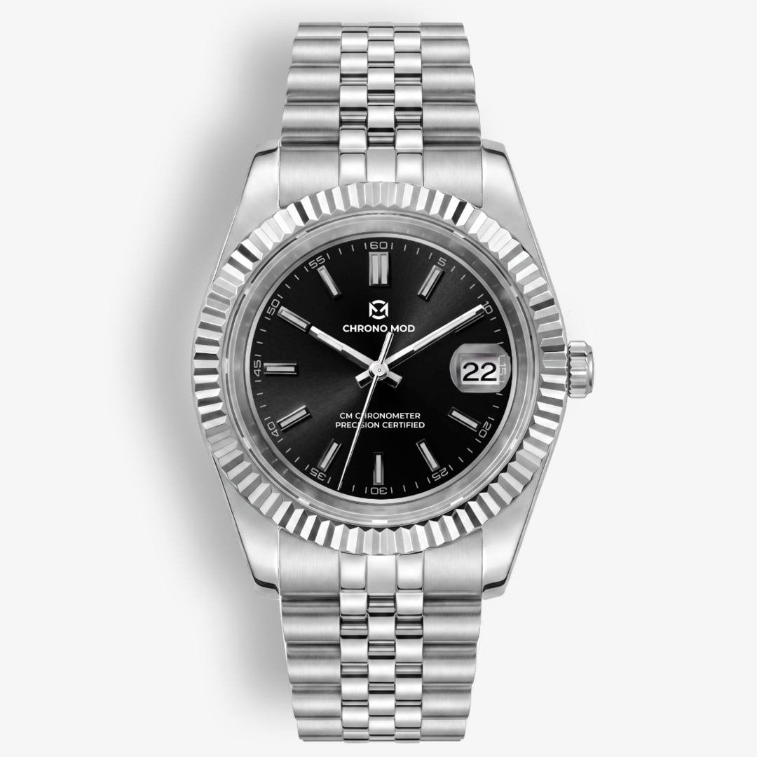 Classic Date – Black Sunburst Dial