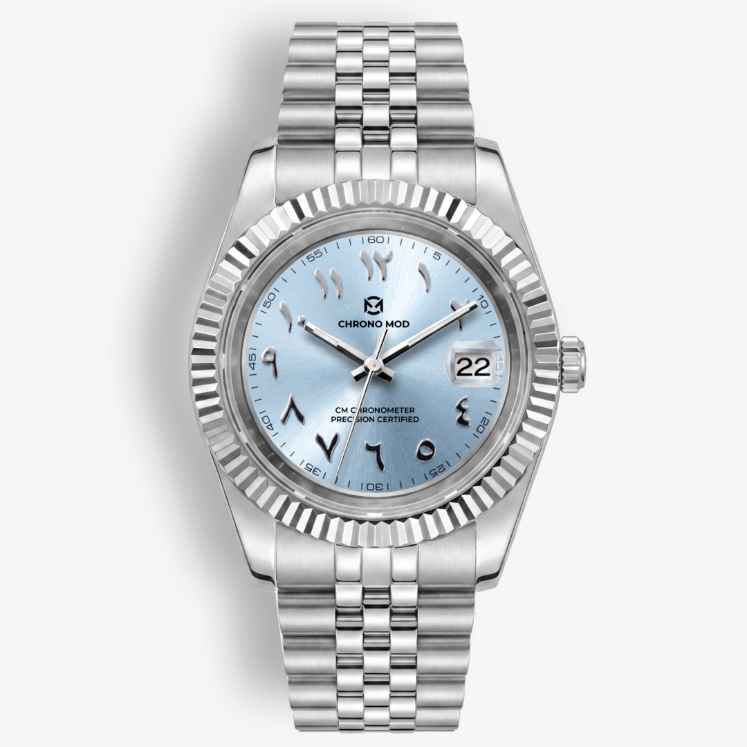 Classic Date – Light Blue Arabic Dial Chronometer