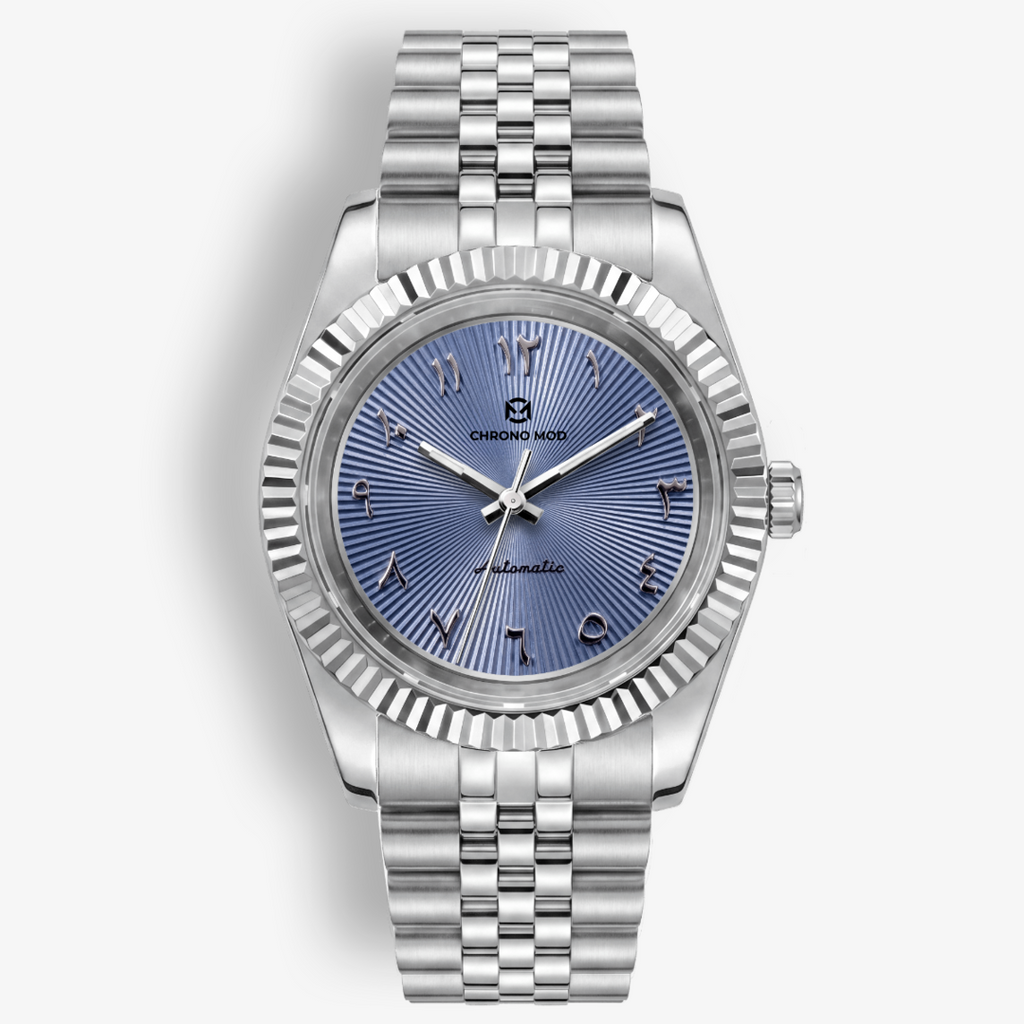Classic Date – Sky Blue Arabic Dial