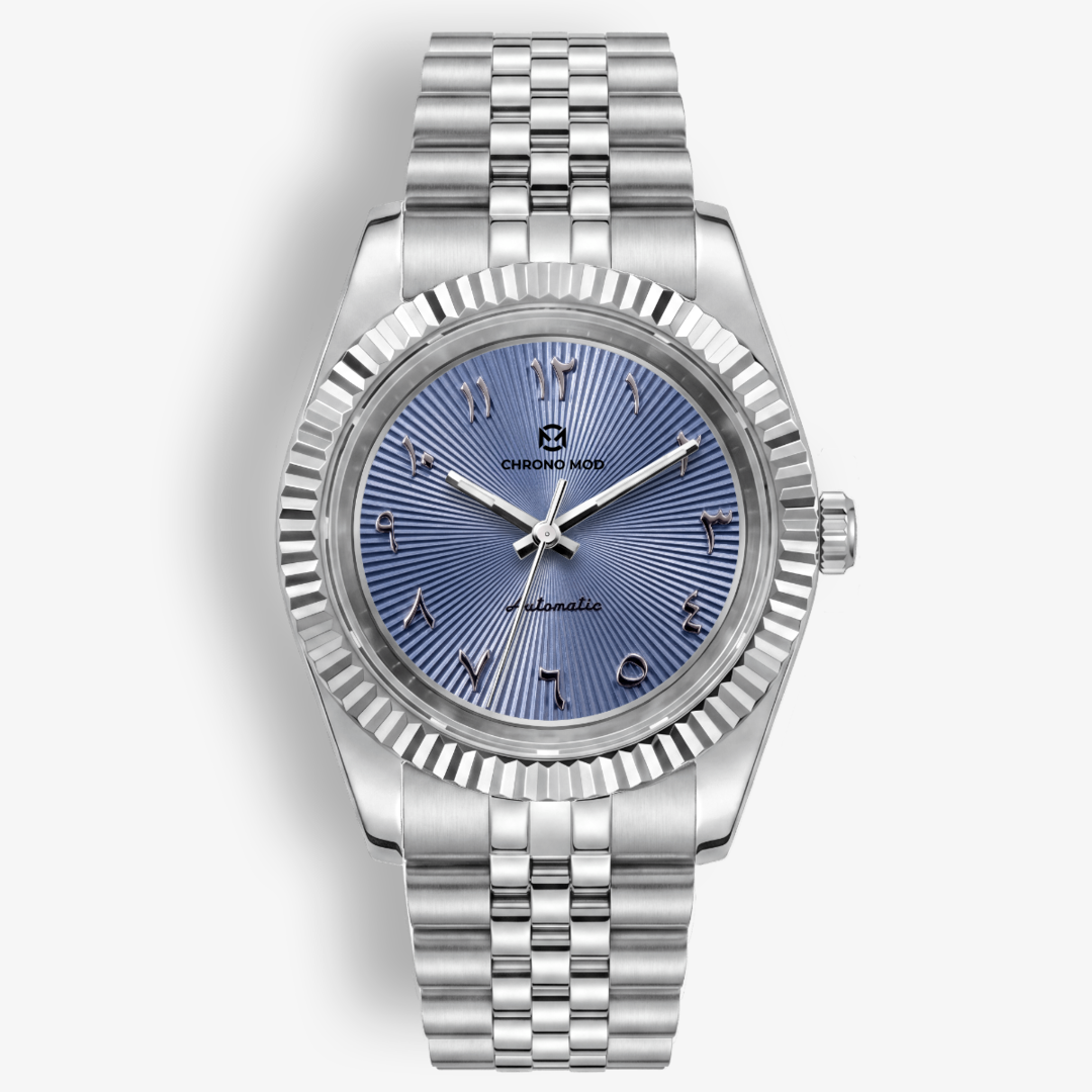 Classic Date – Sky Blue Arabic Dial
