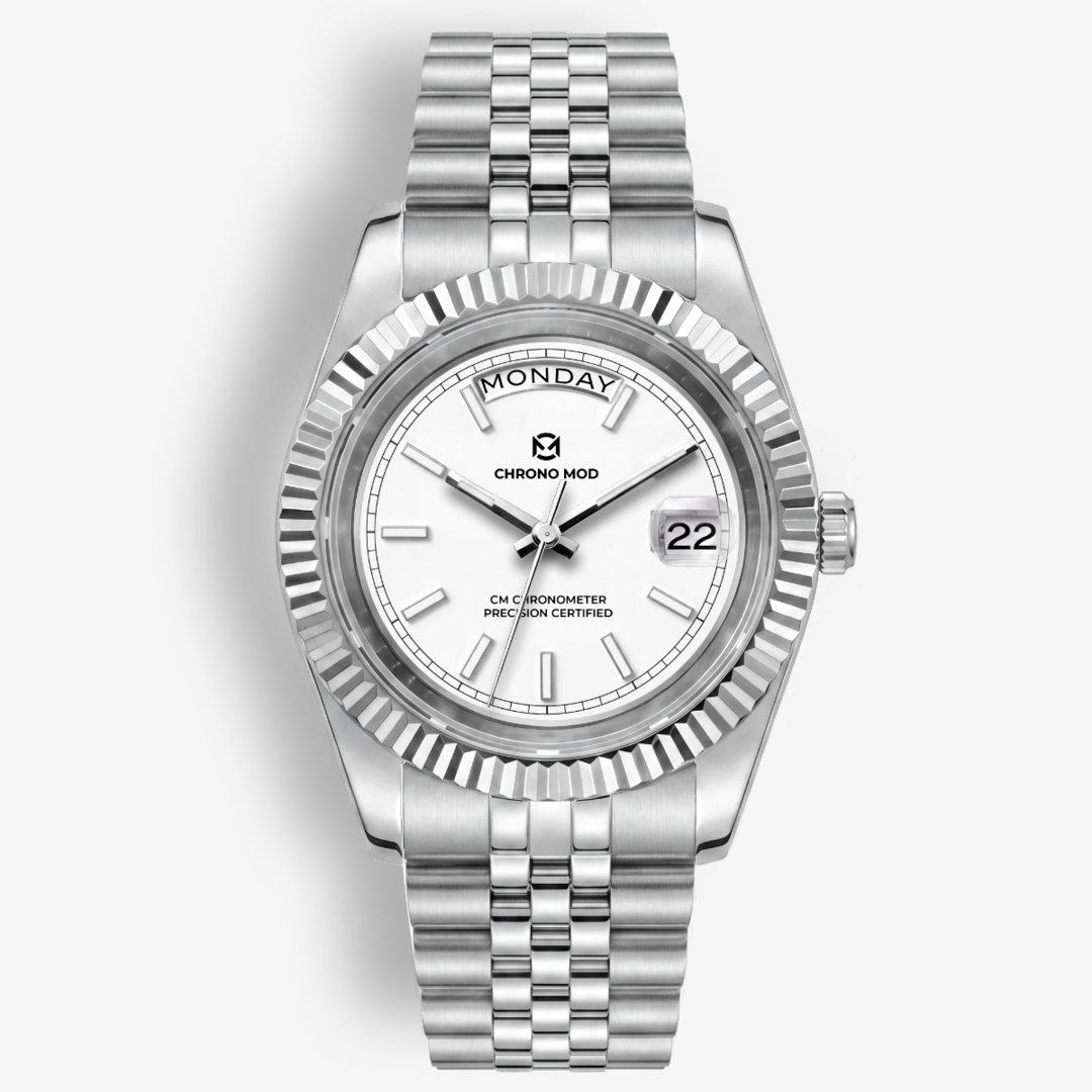 Classic Date – White Day-Date Sunburst