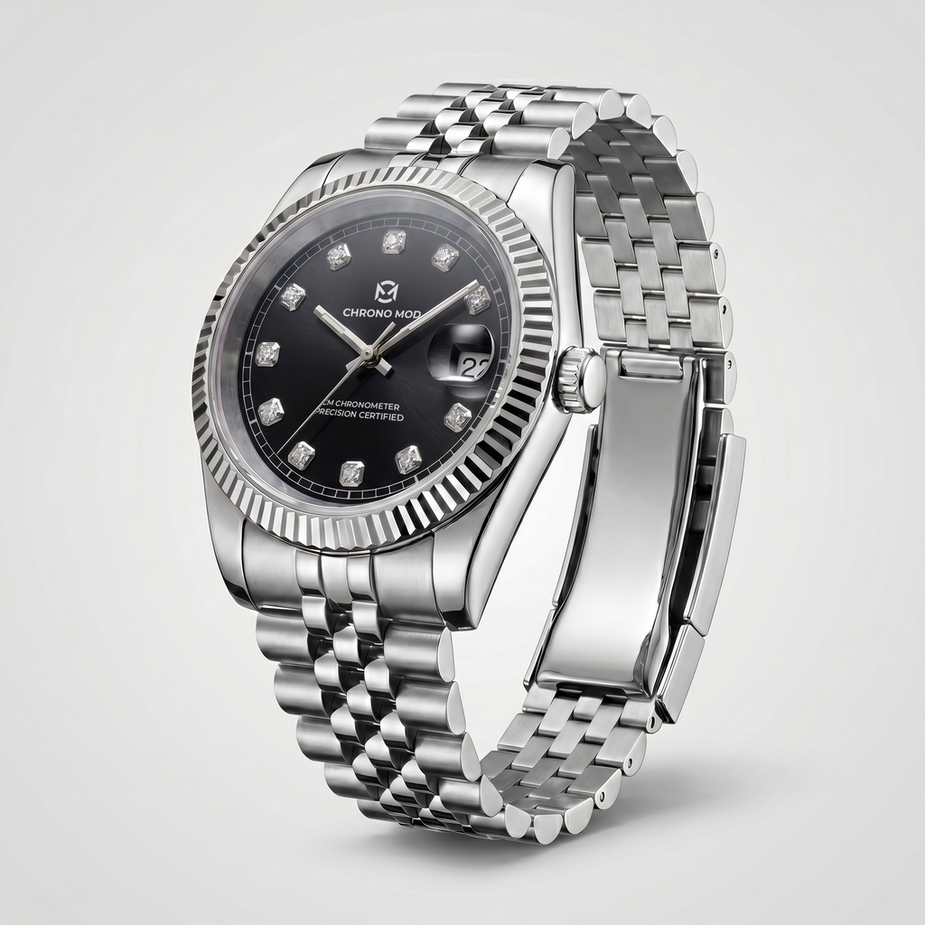 Classic Date – Black Oyster Gem Dial