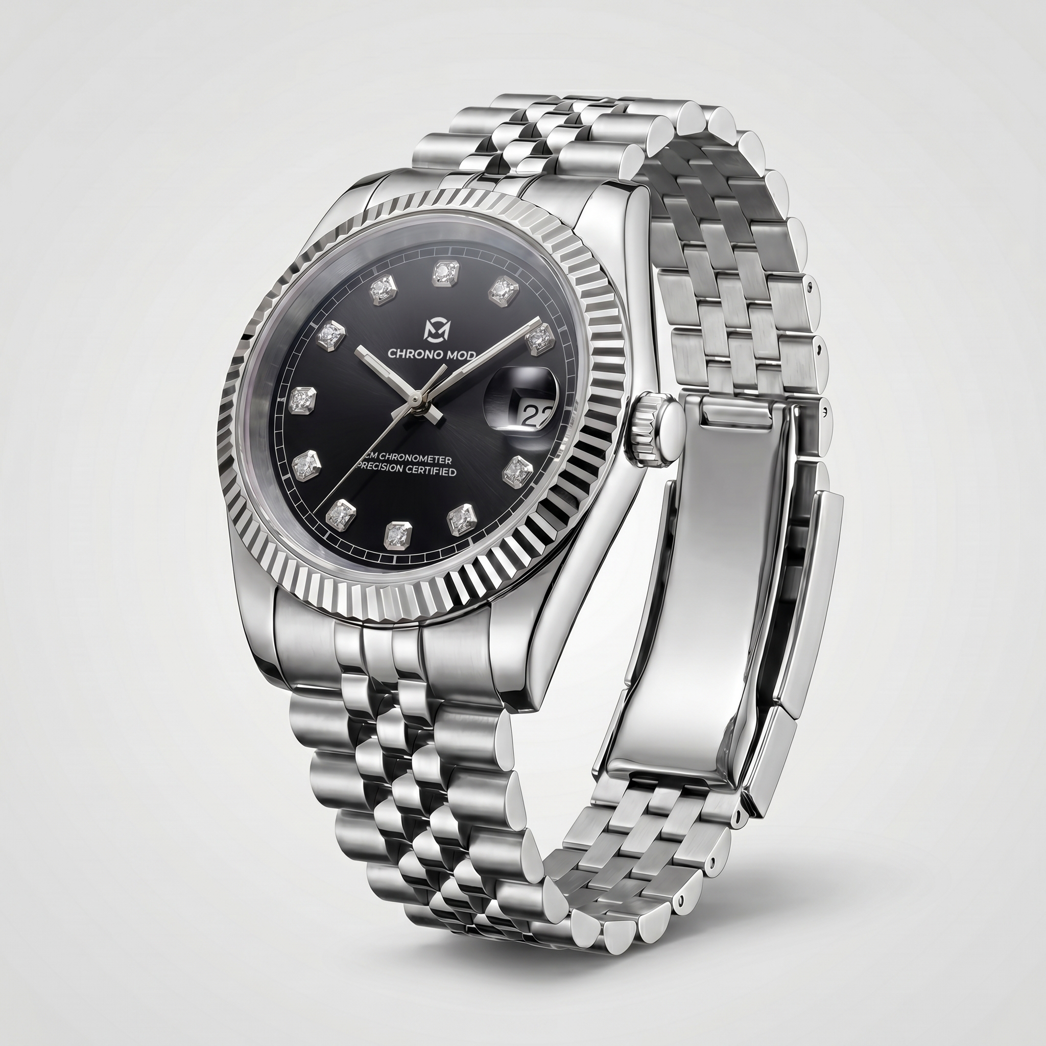 Classic Date – Black Oyster Gem Dial
