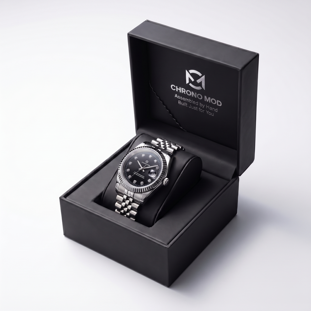 Classic Date – Black Oyster Gem Dial