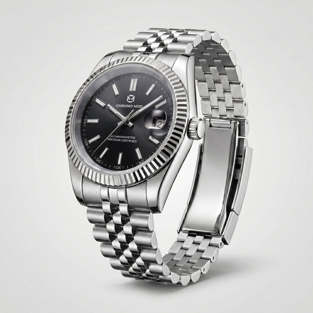 Classic Date – Black Sunburst Dial