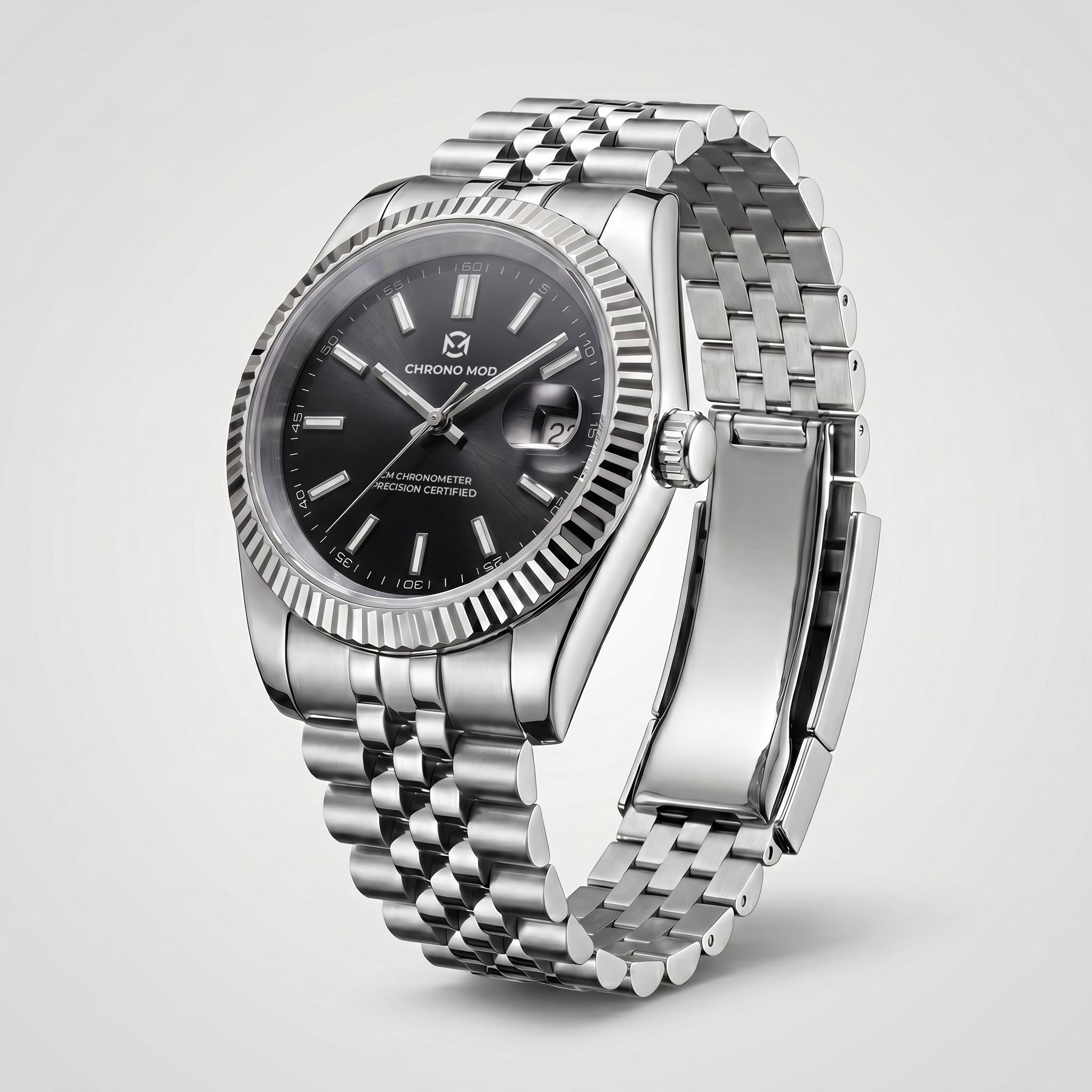 Classic Date – Black Sunburst Dial
