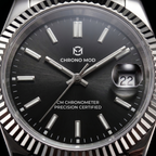 Classic Date – Black Sunburst Dial