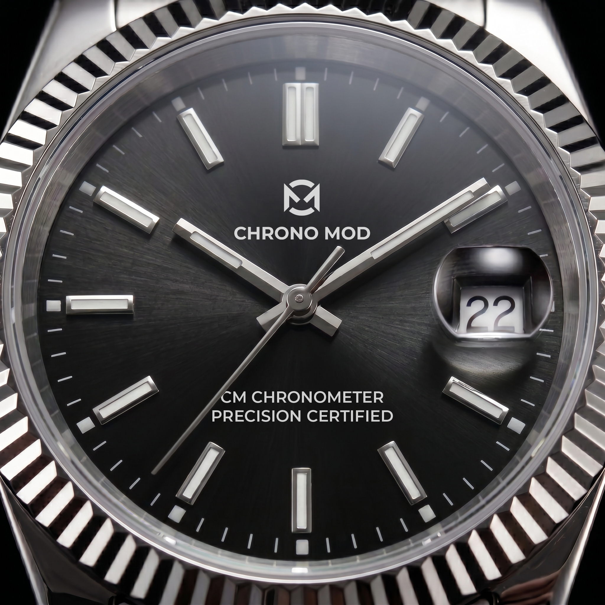 Classic Date – Black Sunburst Dial