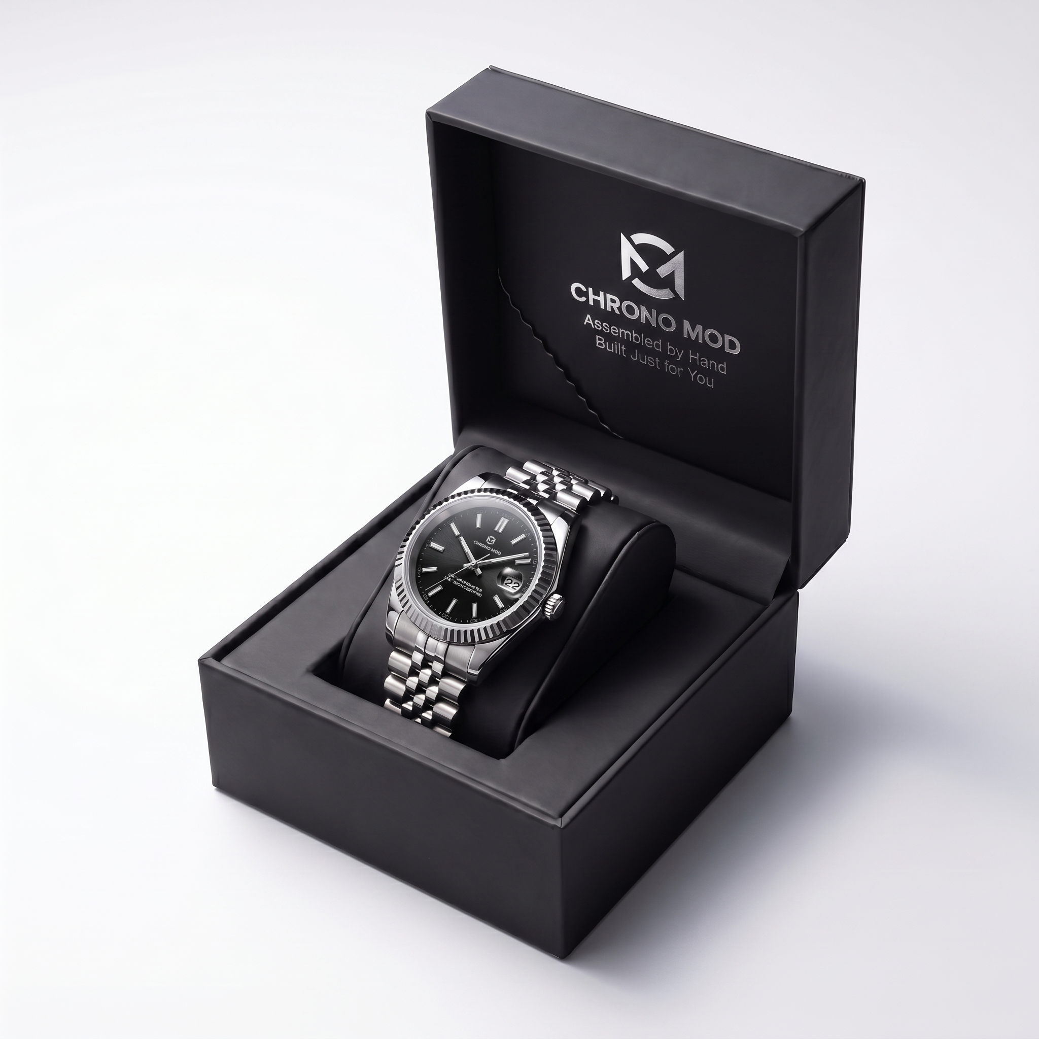 Classic Date – Black Sunburst Dial