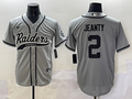 Men's Las Vegas Raiders Ashton Jeanty #2 Gray Player Jersey
