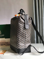 CISALPIN BACKPACK 43 IN BLACK GOYARDINE CANVAS AND CALFSKIN