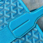 SMALL BELHARRA 24 IN BABY BLUE GOYARDINE CANVAS AND LAMBSKIN