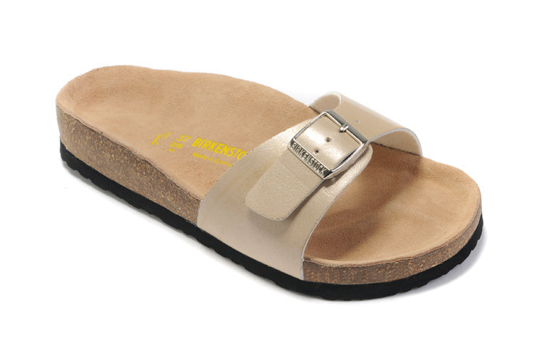 Birkenstock Madrid Slide Sandal Light Gold