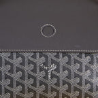 ROUETTE SOUPLE BAG 31 IN BLACK GOYARDINE CANVAS AND CALFSKIN