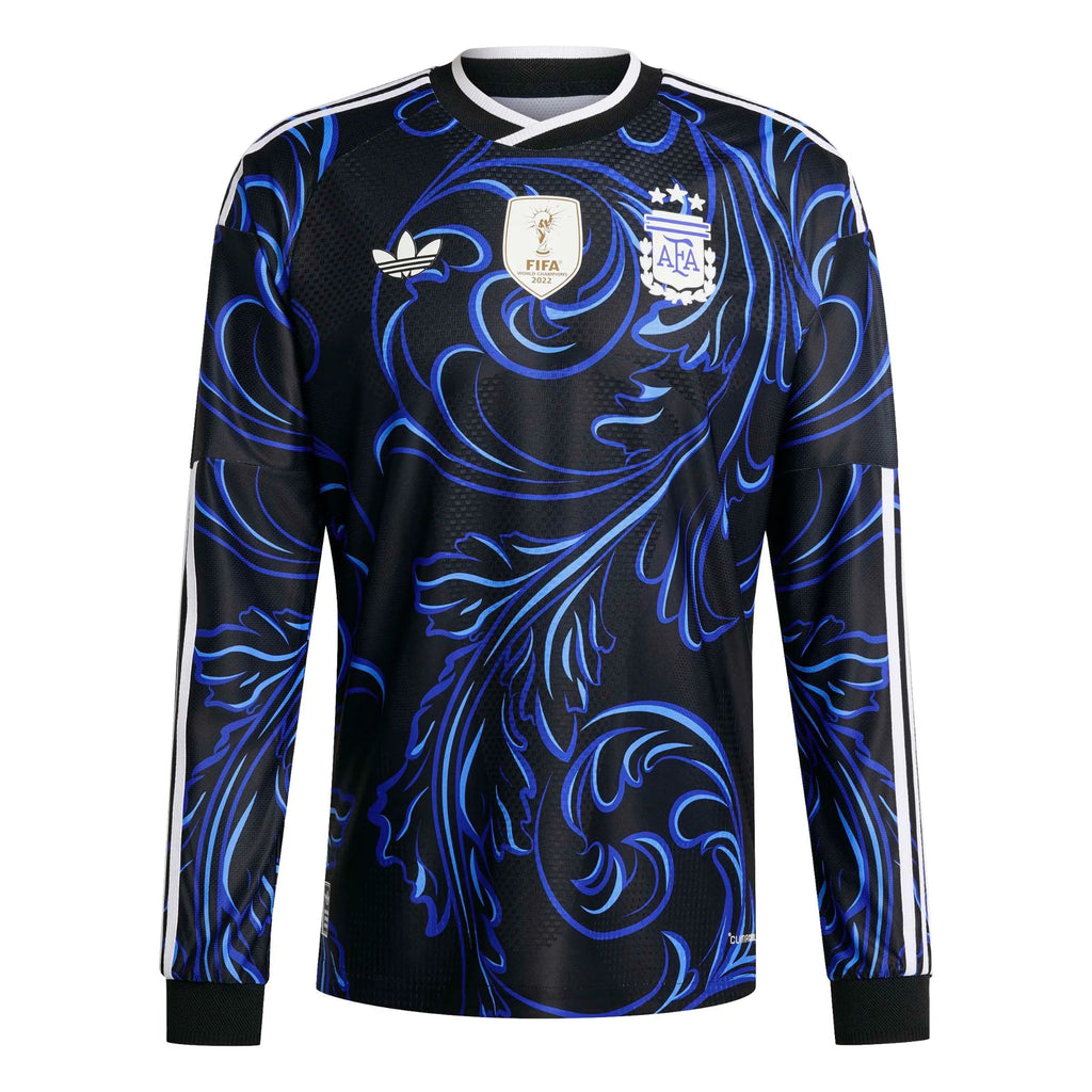 adidas 2026 Argentina Men's Authentic Away Long-Sleeve Soccer Jersey （Custom）