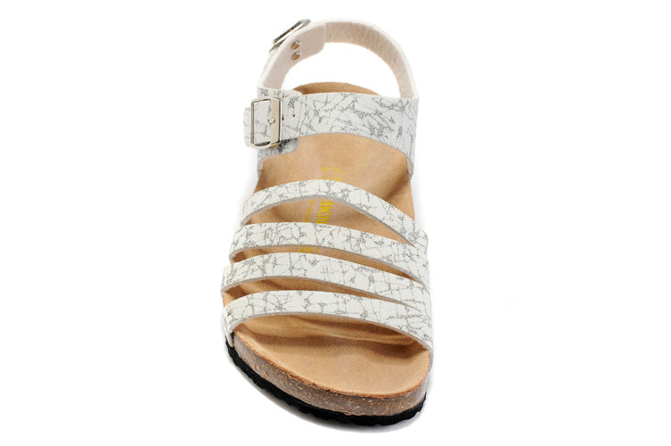 Birkenstock Salinas Sandal White Crackle Textured