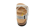 Birkenstock Salinas Sandal White Crackle Textured