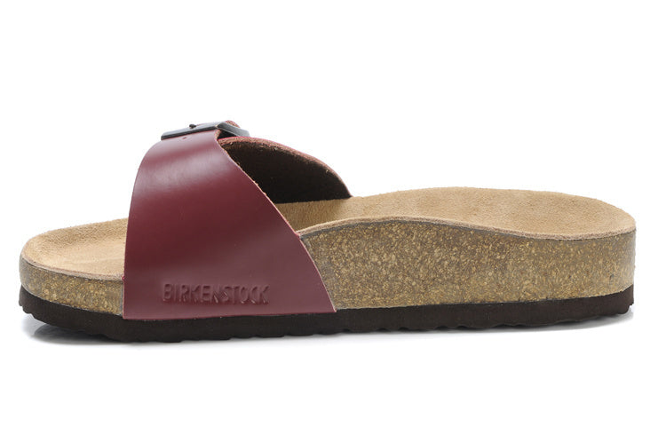 Birkenstock Madrid Slide Sandal Maroon