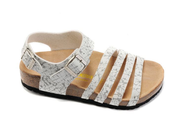 Birkenstock Salinas Sandal White Crackle Textured