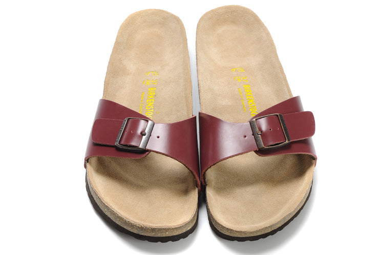 Birkenstock Madrid Slide Sandal Maroon