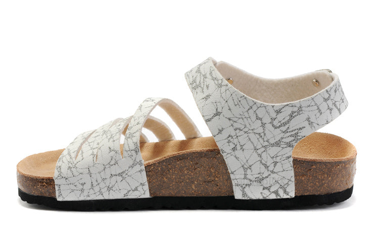Birkenstock Salinas Sandal White Crackle Textured