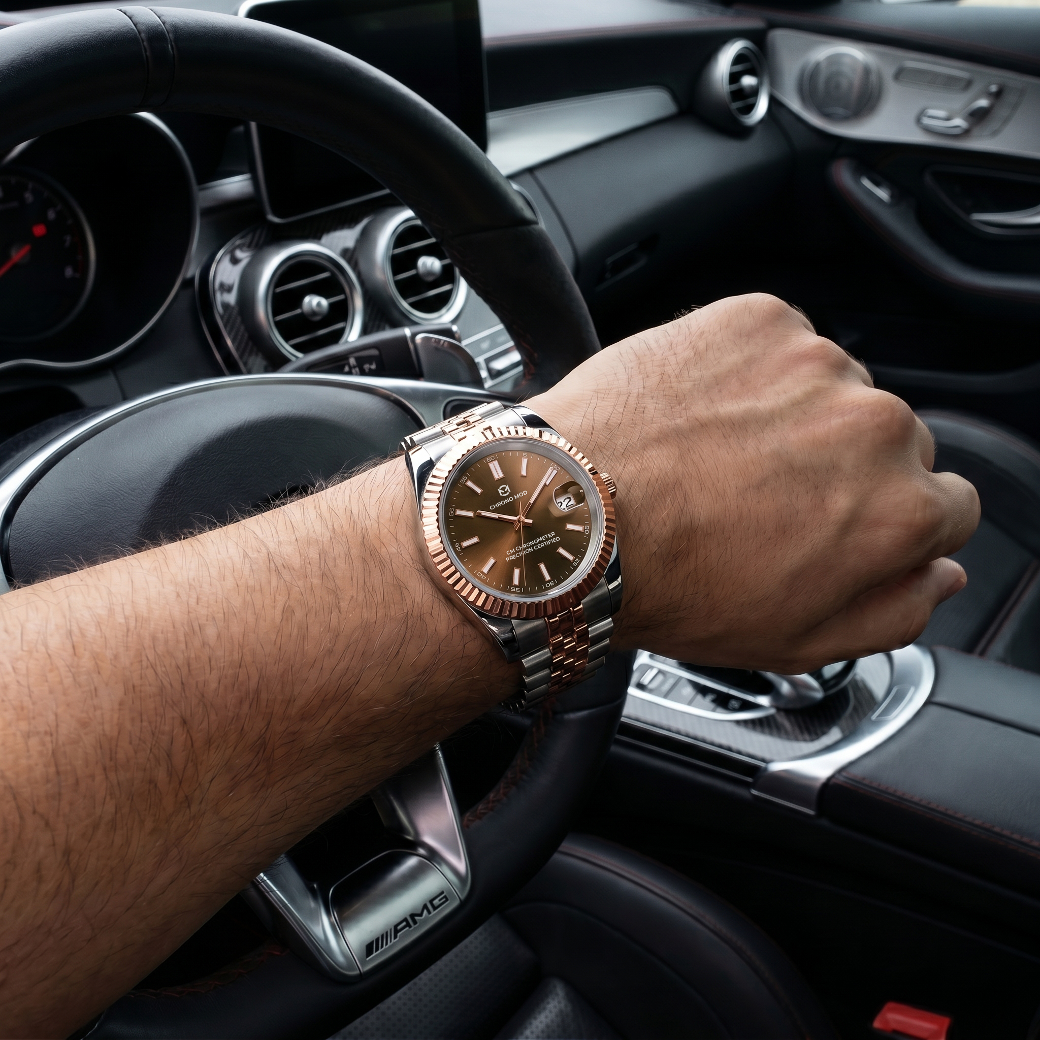 Classic Date – Chocolate Sunburst Dial