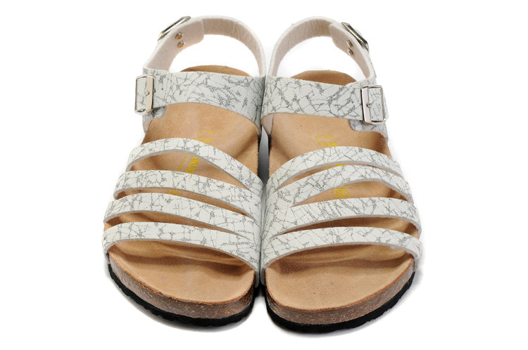 Birkenstock Salinas Sandal White Crackle Textured