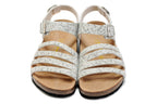 Birkenstock Salinas Sandal White Crackle Textured