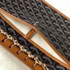 ALIGRE BAG 34 IN BROWN WOVEN RAFFIA AND CALFSKIN