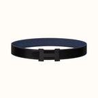 HM CONSTANCE BELT BUCKLE & REVERSIBLE NAVY BLUE AND BLACK LEATHER STRAP 38MM