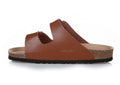 Birkenstock Arizona (Cognac / Brown Textured Leather / Birko-Flor)