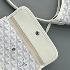 HOBO BOHÈME 34 IN WHITE GOYARDINE CANVAS AND CALFSKIN