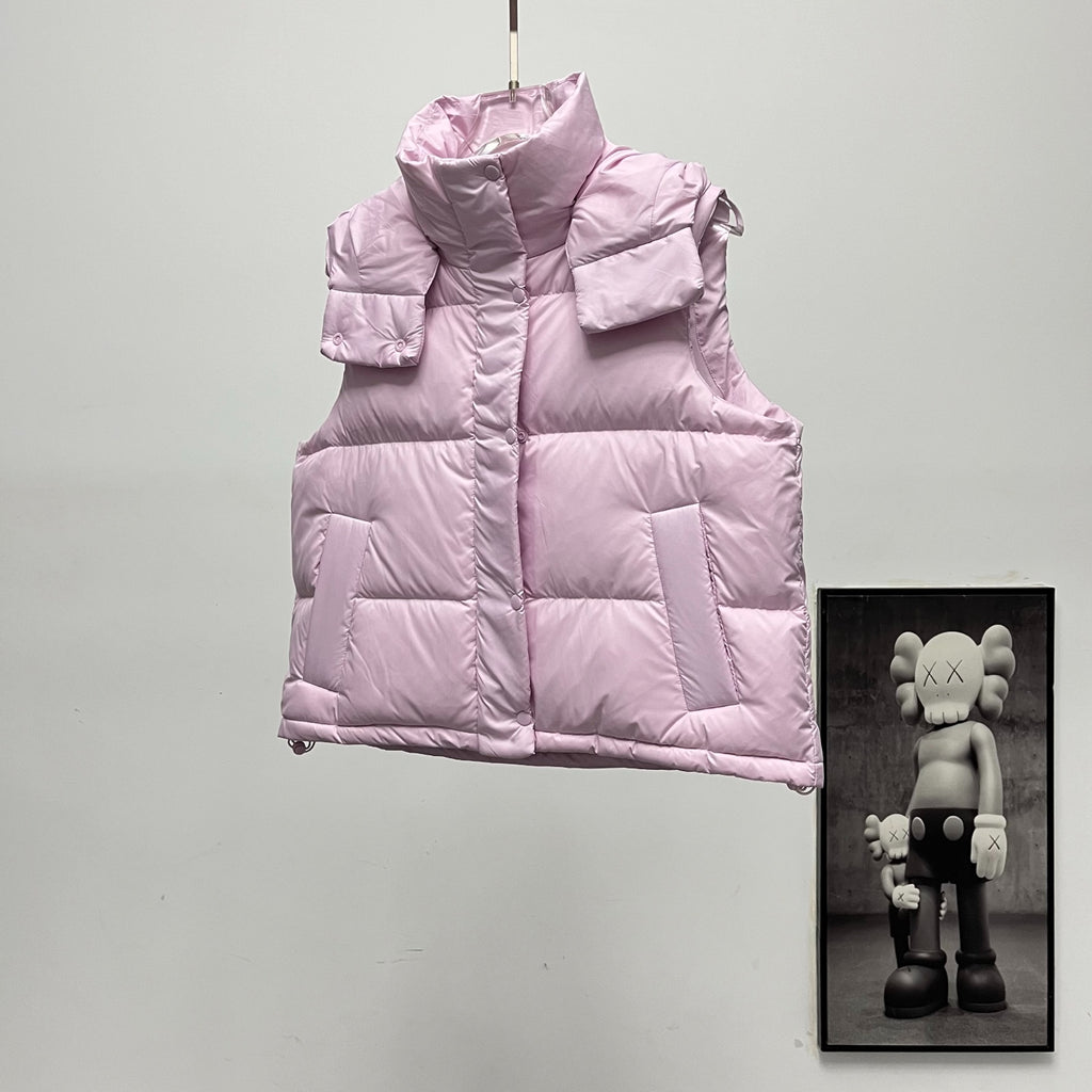 lululemon Women's Wunder Puff Water-Repellent Cropped Down Vest in Strawberry Milkshake
