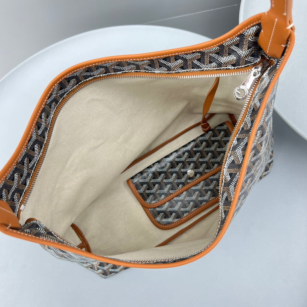 HOBO BOHÈME 34 IN BROWN GOYARDINE CANVAS AND CALFSKIN