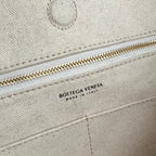LARGE ANDIAMO BACKPACK 48 IN LIGHT WOOF CALFSKIN AND CANVAS