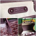 SAIGON SOUPLE BAG 34 IN BURGUNDY RED GOYARDINE CANVAS AND CALFSKIN