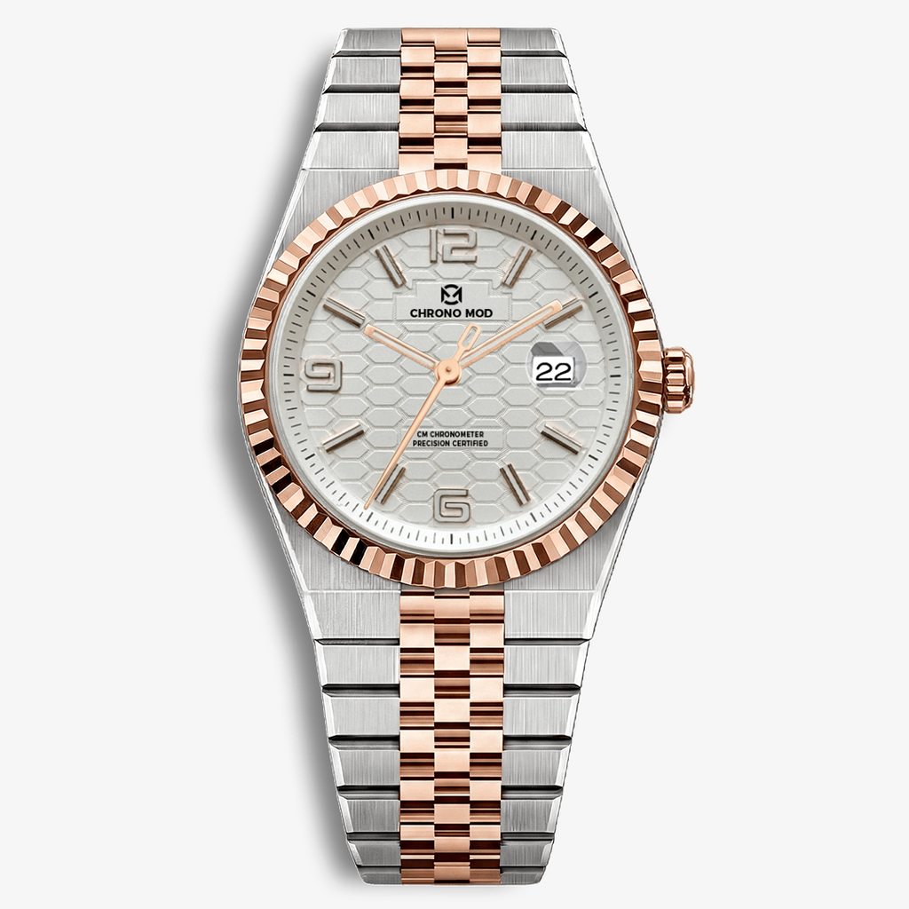 LandMaster – Rolesor White Rose Gold Dial