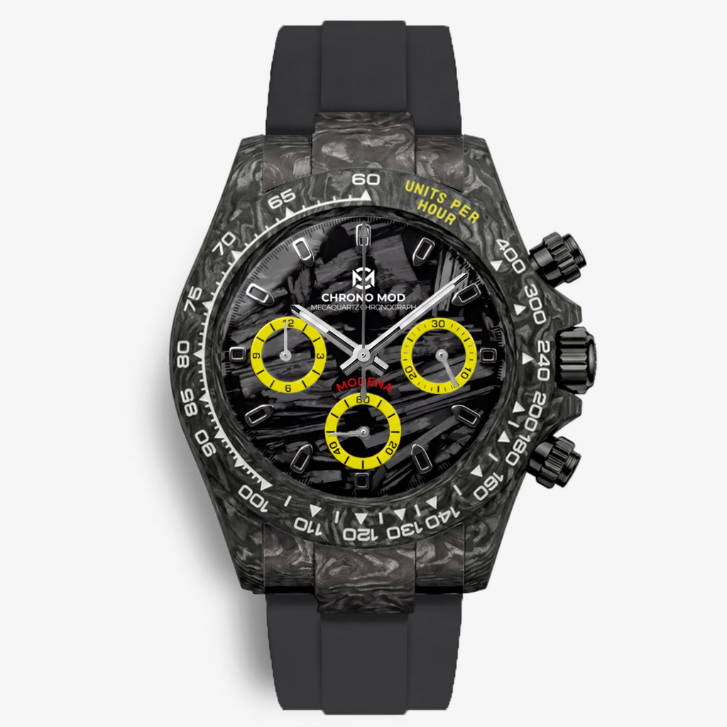 Modena – Carbon Yellow Chronograph