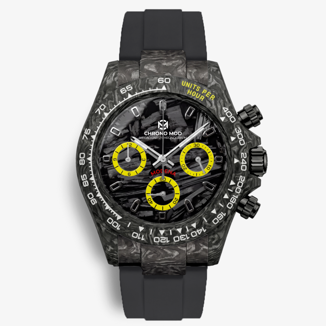 Modena – Carbon Yellow Chronograph