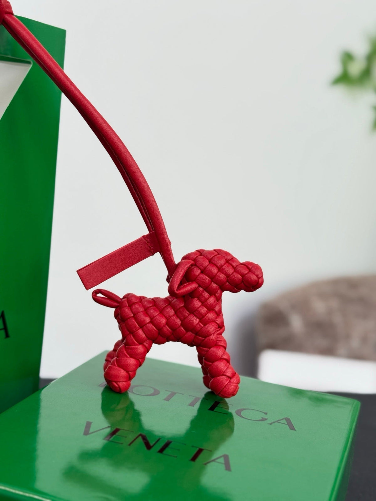 Bottega Veneta Dog Charm Lambskin
