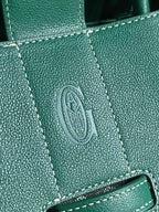 SAIGON SOUPLE BAG 34 IN GREEN GOYARDINE CANVAS AND CALFSKIN